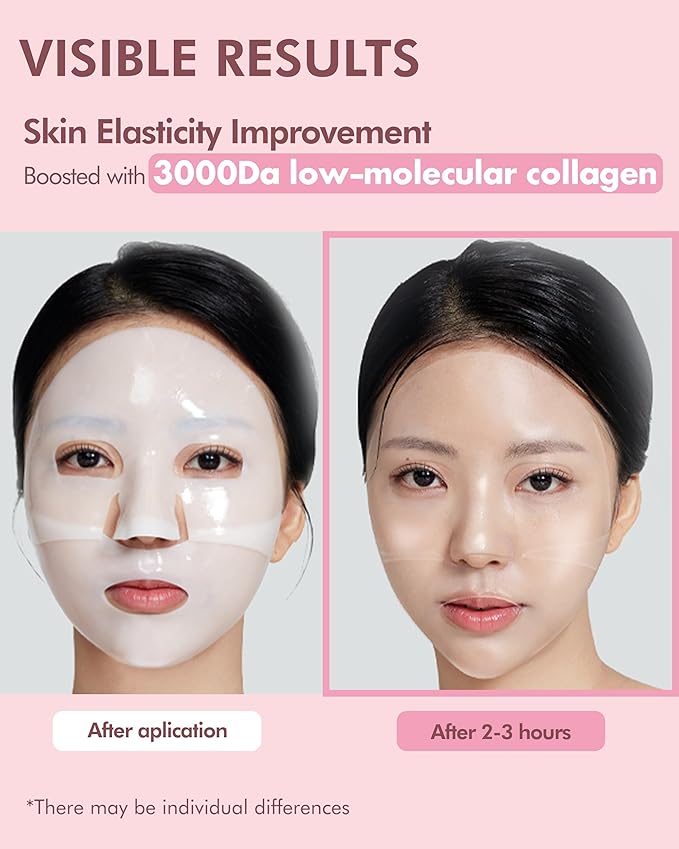 DERMAL Collagen Hydrogel Melting Jelly Gel Mask 4ea - Korean Overnight Face Mask - Deep Hydration, Skin Firming, and Wrinkle Care for Glassy Skin - Korean Skincare