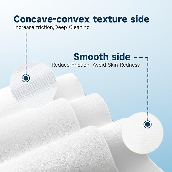 Face Towels, 10” x 12”, Face Towelettes Disposable, Extra Thick Soft and Absorbent for Sensitive Skin, Disposable Face Towel for Makeup Remover, Dry Wipes, 100 Count(2 Pack)