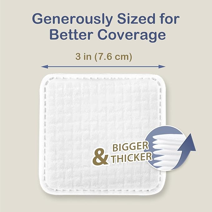 Ourmed Life Large Cotton Pads for Makeup Removal, Soft & Lint-Free Face Pads with Pressed Seam Design, Durable Makeup Remover Pads for Facial Cleansing on All Skin Types, 3x3 Inch, 120 Count