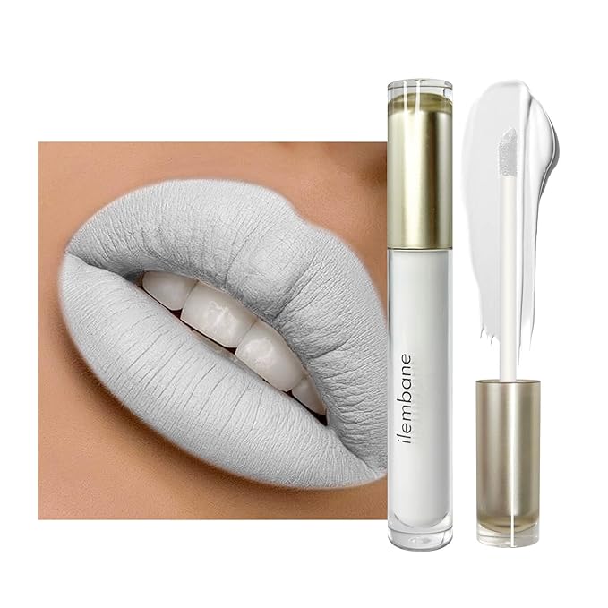 Pearl White Liquid Lipstick - Long Lasting, Smudge Proof, Transfer Resistant Lip Color, Waterproof, Non-Transfer Formula (Infinite Illusion)
