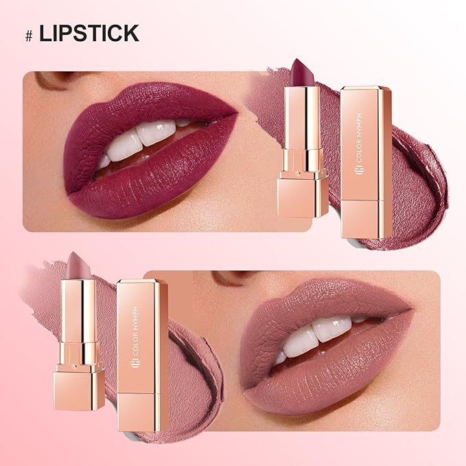 Color Nymph Beginner Makeup Set, Full Starter Cosmetics Set for Teenager Girls with Eyeshadow Palette Blush Lipstick Lip Pencil Eye Pencil Brush Mascara Portable Bag