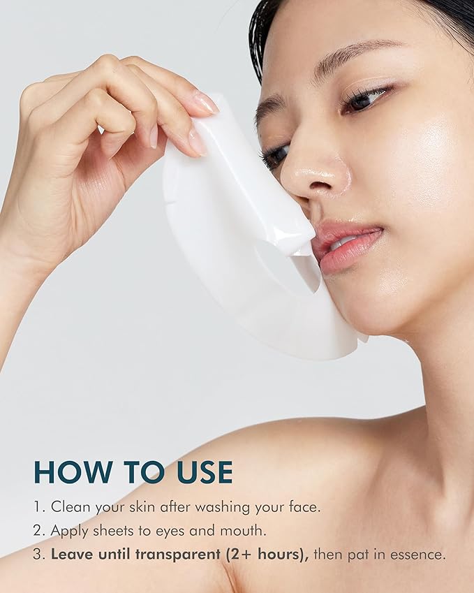 DERMAL Hyaluronic Hydrogel Melting Jelly Gel Mask 4ea - Korean Overnight Face Mask with Ceramide - Deep Moisturizing, Pore Minimizing for Glow Skin - Korean Skincare