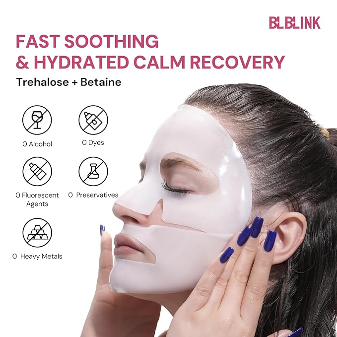 4 Pack Moisturizing Collagen Firming Hydrogel Mask 34gx20ea, Overnight Repair for Dry Skin, Collagen Face Masks, Firming & Anti-Aging, Hydrating Face Masks,Skincare