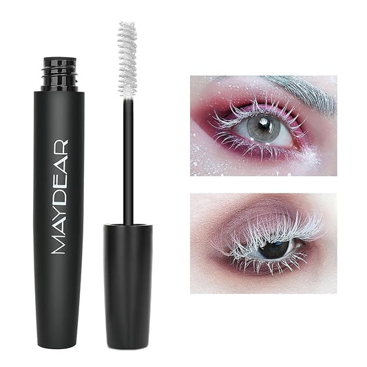 Maydear White Mascara – Volumizing, Curling & Lengthening Mascara for Intense Definition & Long-Lasting Smudge-Proof Wear – Perfect for Party & Stage Makeup