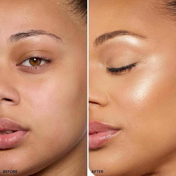 OFIR Pivot Powder | Multi-Use Glow Hydrating Highlight Blush Face Powder | Vegan Formula, Lightweight Buildable Texture | Crease-Free Compact Blush Highlighter | Silver Ice - Pearly White | 0.24 OZ