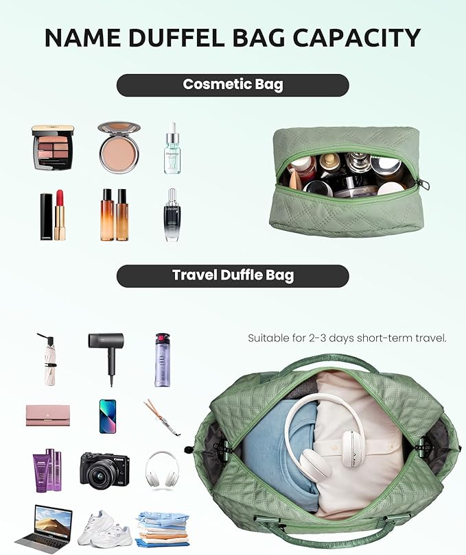 Teacher Gifts, Tween Girls Trendy Stuff-Initial Travel Bag with Shoe Compartment, Kid/Girl Weekender Bag, Monogram Overnight Bag for Women, Letter Travel Bag with Makeup Bag (Letter K)