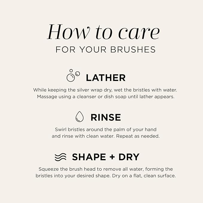 HALEYS Kabuki Makeup Brush + GWP Skin Tint Mini, VEGAN+CRUELTY-FREE, Sustainable Wood, Vegan Bristles for Airbrushed Finish, For Creams, Liquids, Powder, Streak-free, Perfect Blending, Buffs, Blurs