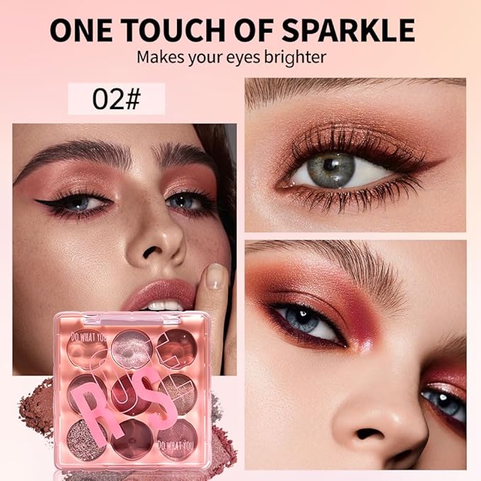 Nude Mauve Eyeshadow Palette – Perfect Matte & Shimmer Blend, Rose, Plum & Mauve Tones, Long-Lasting, Waterproof, Easy to Blend, Create Natural & Elegant Eye Makeup for Daily or Evening Looks 02