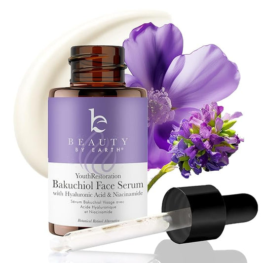 Bio Retinol Alternative Bakuchiol Serum - Smooths Skin & Reduces Fine Lines, USA Made with Natural & Organic Ingredients, Anti-Aging Skin Care Formula, Vegan, Cruelty Free