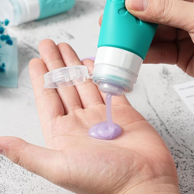 18 Pack travel Bottles for Toiletries, TSA Approved Silicone Travel Containers Leak Proof Refillable Travel Accessories for Shampoo Conditioner Lotion Body Wash(Multicolored H)