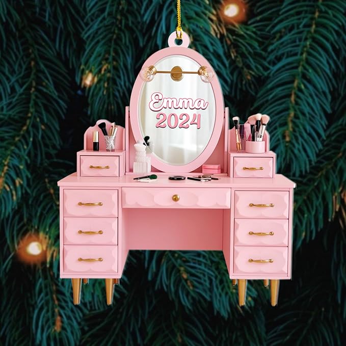 Personalized Makeup Tools Ornament β Custom Beauty Christmas Tree Decoration, Holiday Keepsake Gift for Makeup Artists, Cosmetologists, Beauty Lovers, Salon Owners, Families and Coworkers (MKH9)