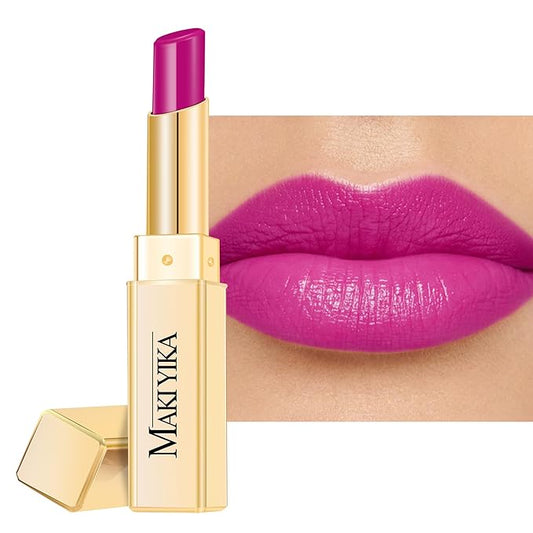 MAKI YIKA Moisture Purple Lipstick for Women Hydrate Lip Gloss for Dry Cracked Lips Weightless Glossy Lip Color Juicy Finish,MA068 Rose Love