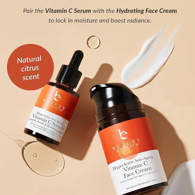 Vitamin C Face Serum - USA Made with Natural & Organic Ingredients, Skin Brightening Vitamin C Serum for Face for Women, Discoloration Correcting & Anti Aging Facial Formula with Antioxidants