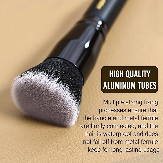 LORYP Foundation Brush Contour Bronzer Brush Double Ended kabuki Brush for Blending Liquid Powder Concealer Cream