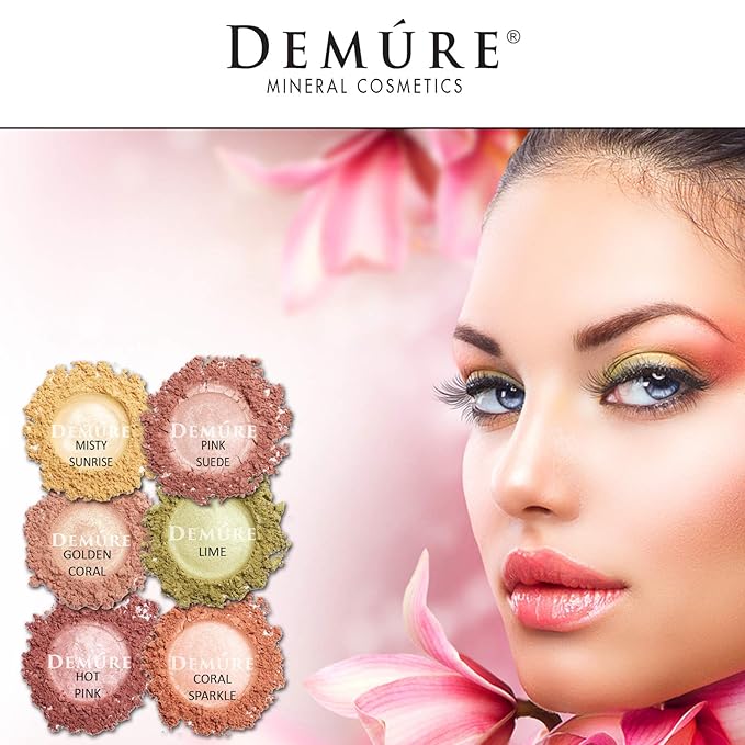 Demure Mineral Make Up (Hot Pink) Eye Shadow, Shimmer Eyeshadow, Loose Powder, Glitter Eyeshadow, Eye Makeup, Professional Makeup