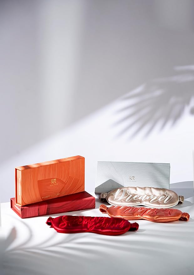 Luxury Silk Sleep Mask 22-Momme Mulberry Silk Ultra Comfort Deeper Relaxation Present-Ready Packaging Luxury Christmas for Her Eyeshade for Night Sleeping Travel Nap