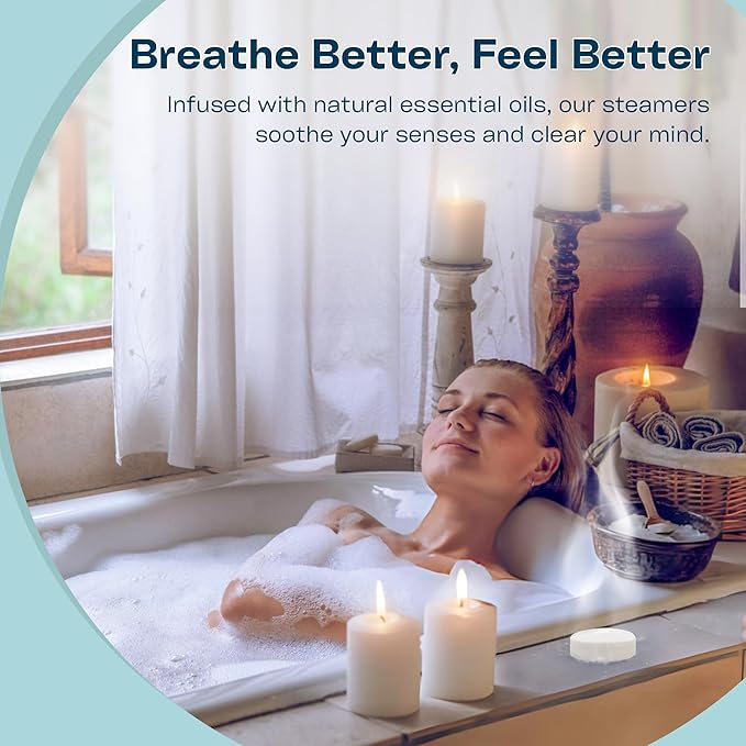 Shower Steamers Aromatherapy -15 Pack Eucalyptus Shower Steamers for Women & Men with Essential Oils, Natural Stress Relief & Self Care Shower tablets for Spa, Mothers Day Gift, Birthday and Christmas