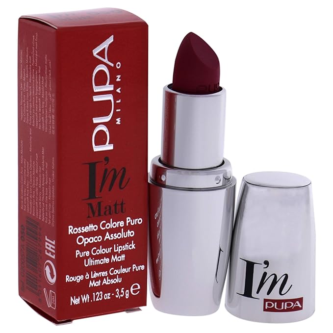 Pupa Milano I'm Matt Pure Colour Lipstick, 050 Runway Fuchsia, 3.5 g