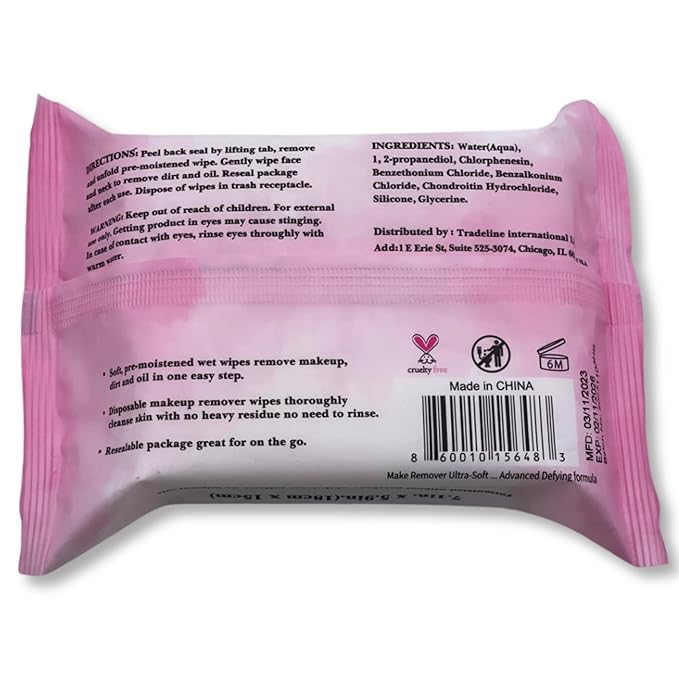 mivida Hypoallergenic Makeup Remover Wipes | Dermatologist-Tested, Biodegradable, Fragrance-Free with Vitamin E | Gentle on Sensitive Skin, 25 Count