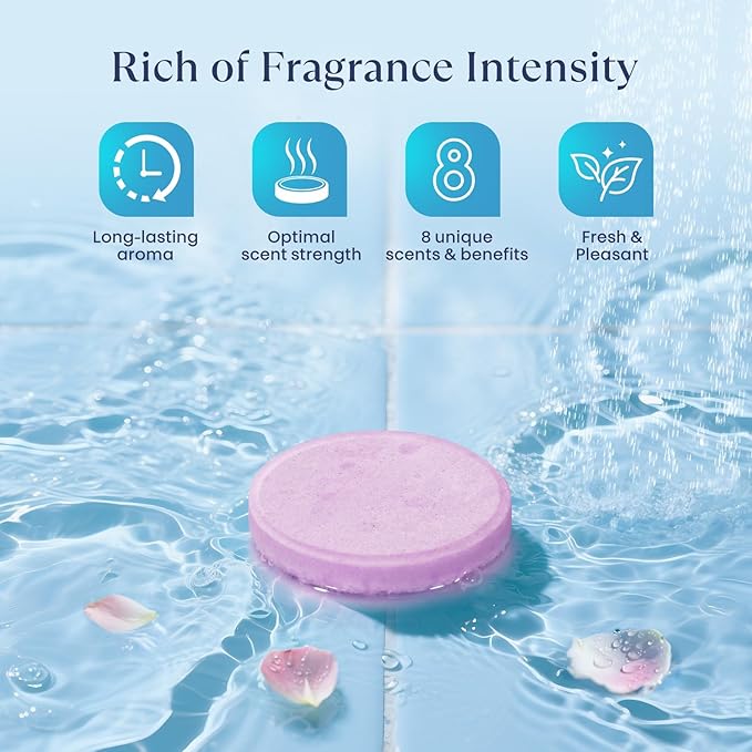 Shower Steamers Aromatherapy, Christmas Birthday White Elephant Gifts for Adults Women Teen Girls Mom, Stocking Stuffers for Women, Relaxation SPA Self Care Natural Essential Oils Bath Bombs