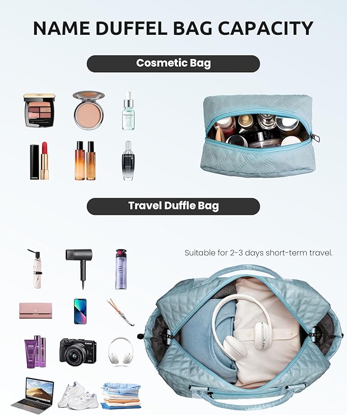 Gifts for Girls-Duffle Bag with Shoe Compartment, Personalized Weekender Bag, Overnight Bags for Women, Letter Travel Bag with Makeup Bag,Tween Girls Trendy Stuff Gift (Letter B)