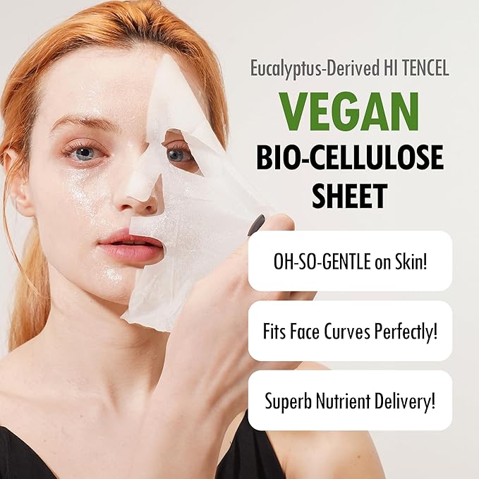 FARMSKIN Superfood Salad Sheet Mask Set of 6 | Korean Face Mask Sheets w/Mangosteen, Broccoli, Carrot, Coconut, Blueberry & Tomato | Refreshing, Nourishing & Cruelty-Free Face Mask Skincare Set