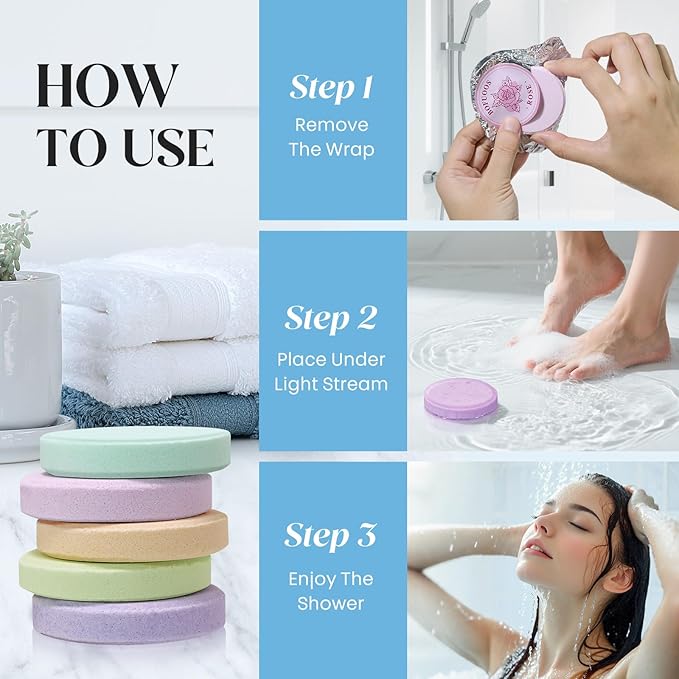 Shower Steamers Aromatherapy 15 Pack, Shower Bombs with Natural Essential Oils, Relaxation & Self Care Gifts for Women Teen Girls Mom, Birthday Christmas Stocking Stuffers White Elephant Gifts