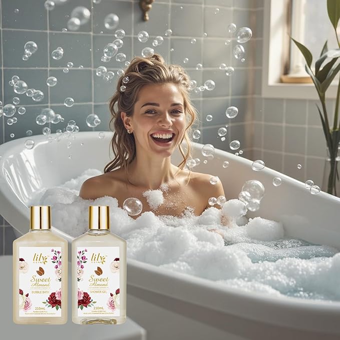 Mothers Day Gifts for Mom Spa Gift Basket Set for Women 17-Piece Almond Luxury Spa Gift Set Bath & Body Care Kit with Shower Gel, Body Cream | Valentine's, Christmas, Birthday Gifts for Her, Wife, Mom