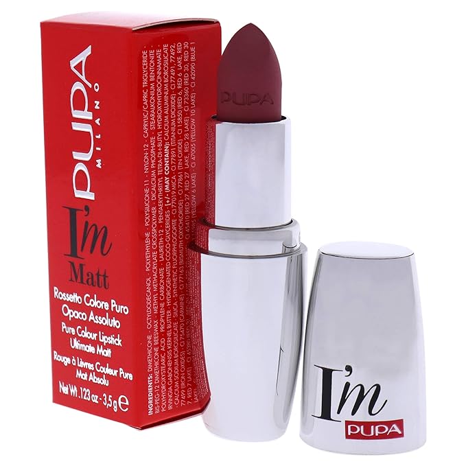 Pupa Milano I Am Matte Pure Colour Lipstick - 031 Magenta Rose for Women - 0.123 oz Lipstick
