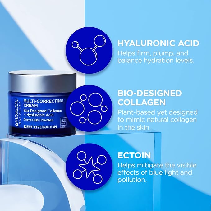 Andalou Naturals Deep Hydration, Multi-Correcting Cream, 1.7 fl oz (50 ml)