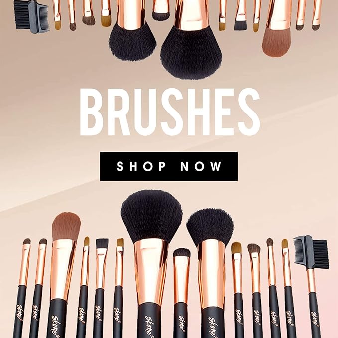 Professional Makeup Brush Set - Skone Luxe Pro Makeup Brushes, 6 pc Set