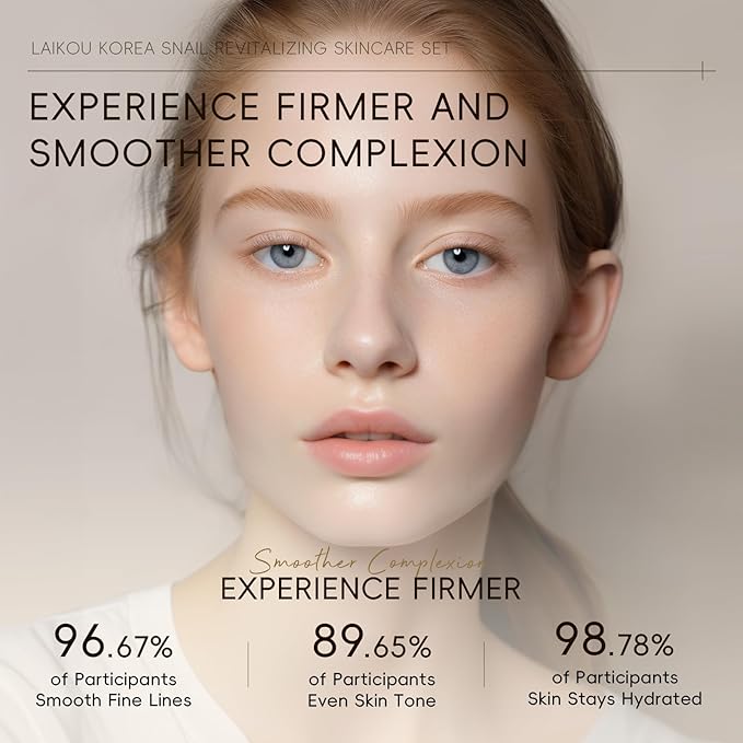 Korean Skin Care, Skin care set, Skin Care Kit Snail and Ginseng with Cleansing Gel, Toner, Eye Cream, Serum, Essence Cream 5pcs for Women Teen Girls Mom Daughter Mother's Day Birthday