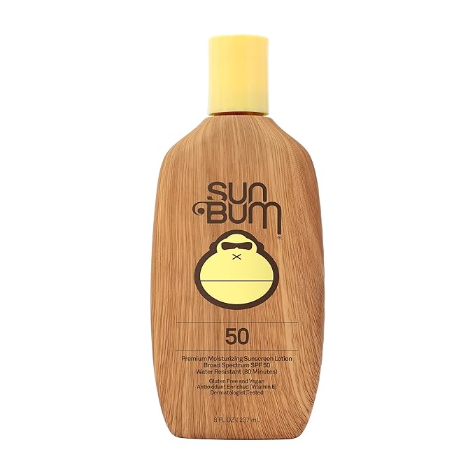 Sun Bum Original SPF 50 Sunscreen Lotion | Vegan and Reef Friendly (Octinoxate & Oxybenzone Free) Broad Spectrum Moisturizing UVA/UVB Sunscreen with Vitamin E | 8 oz (Pack of 2)
