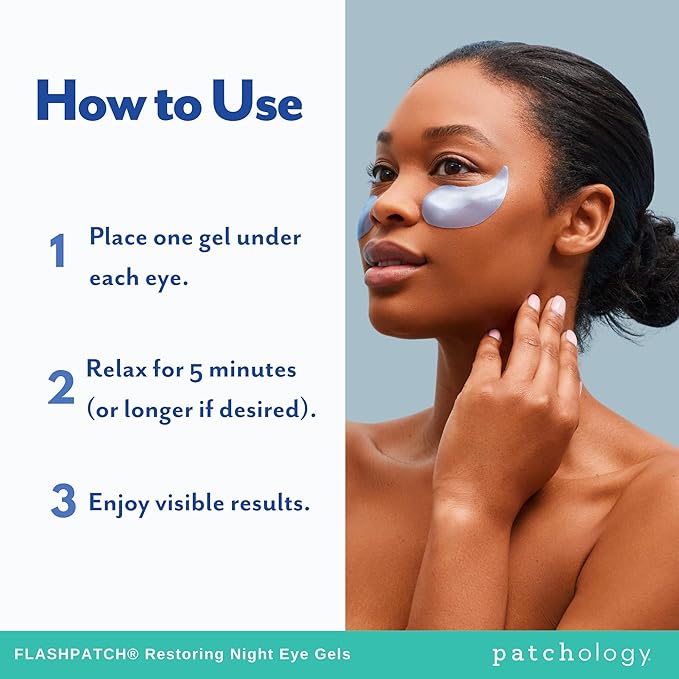 Patchology Restoring Eye Gel Patches with Retinol & Collagen - Under Eye Mask for Dark Circles, Puffy Eyes, & Wrinkles - Anti-Aging Overnight Eye Pads Set to Brighten Skin Care for Eye Bags (5 Pairs)