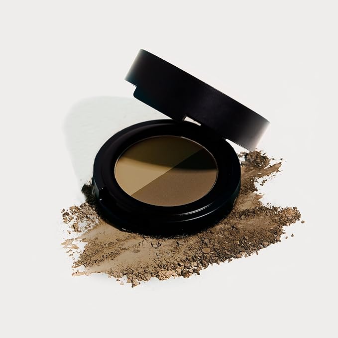 Soft Brow Define & Fill Powder Duo, Includes Dual ended Brush, Vegan and Cruelty Free (Blonde)