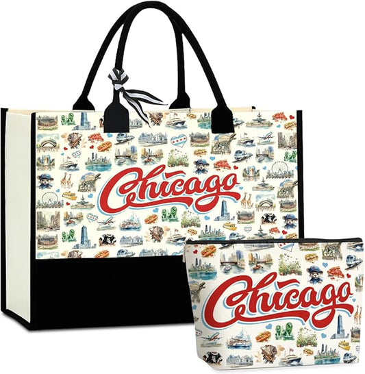 Seattle Italy Chicago New York Las Vegas Paris Gifts for Women Canvas Tote Bag Mother's Day Gifts for Women
