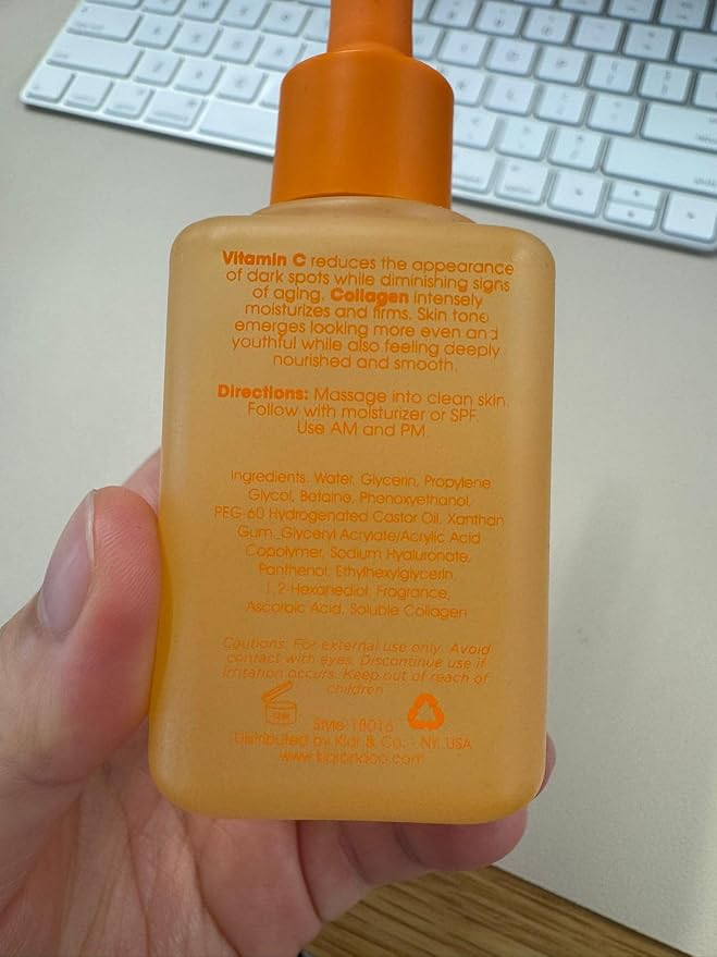 Glow Elixir Vitamin C & Collagen Face Serum – Dermatologist Tested Korean Skincare – Evens Skin Tone, Enhances Radiance, Supports Hydration – Clean Beauty, Vegan, Cruelty-Free – 1.69 fl oz