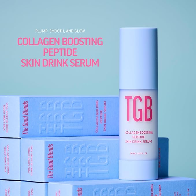 Collagen-Boosting Peptide Skin Drink Serum 1.01 fl oz | Korean Face Serum with Penta Peptides & Hyaluronic Acid | Hydrating, Plumping & Firming