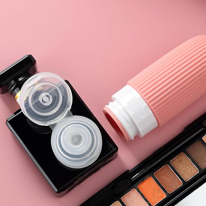 Travel Bottles for Toiletries, Tsa Approved 2oz Travel Bottles, BPA Free Leak Proof Travel Size Toiletry Containers, Refillable Travel Accessories with Toiletry Bag for Shampoo Liquid (4 Pack)