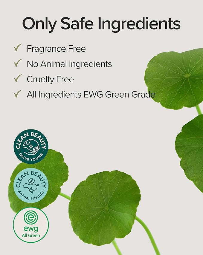 Mary&May Centella Asiatica Serum - 95% of Cica Extracxt for Instant Skin Soothing, Regeneration, and Elasticity Improvement - Korean Face Serum, Fragrance-Free, 1.01 fl.oz.