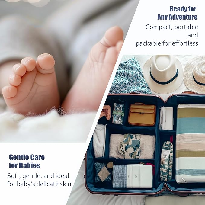 Ourmed Life Face Towels, Disposable Biodegradable Clean Facial Wash Cloth for Sensitive Skin, Lint- free Facial Towels for Cleansing, Skincare and Makeup Remover, Dry Wipes,600 Count,EF texture