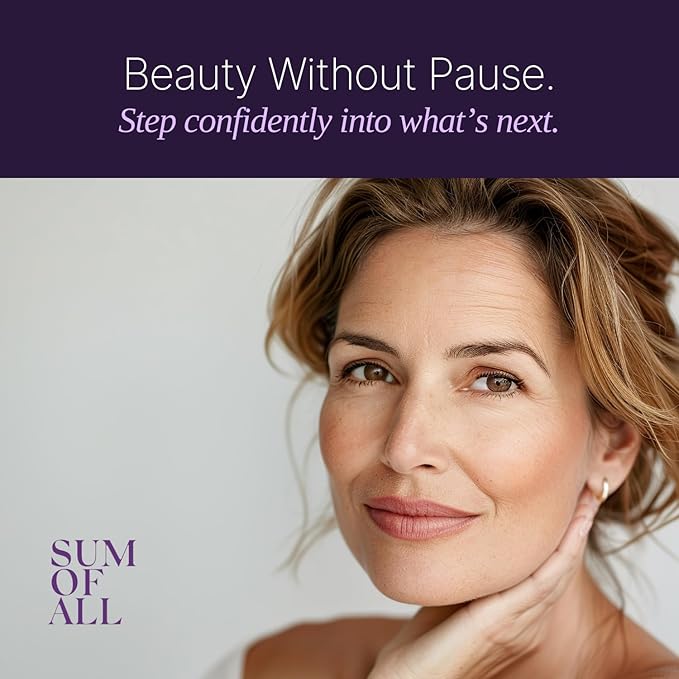 Sum Of All Energizing Day Cream Tx for Face with Vitamin C and E, Pea Complex, Hydrating, Lightweight, Daily Facial Moisturizer, Fragrance-Free, Menopause Skincare for Women, 1.7 fl oz