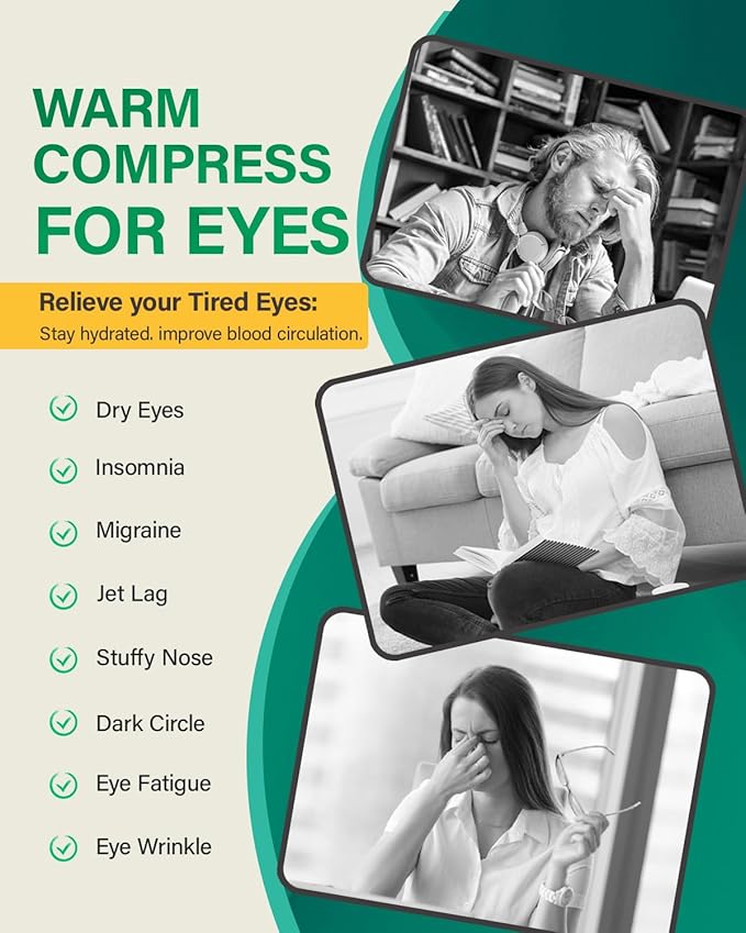 ProCIV 20-Pack Steam Eye Masks for Dry Eyes, Warm Eye Mask, Relief Fatigue & Dark Circle, Heated Eye Mask for Puffy Eyes, Disposable Sleep Mask, Moist Hot Compress Eye Patch for Sleeping, 4 Flavors