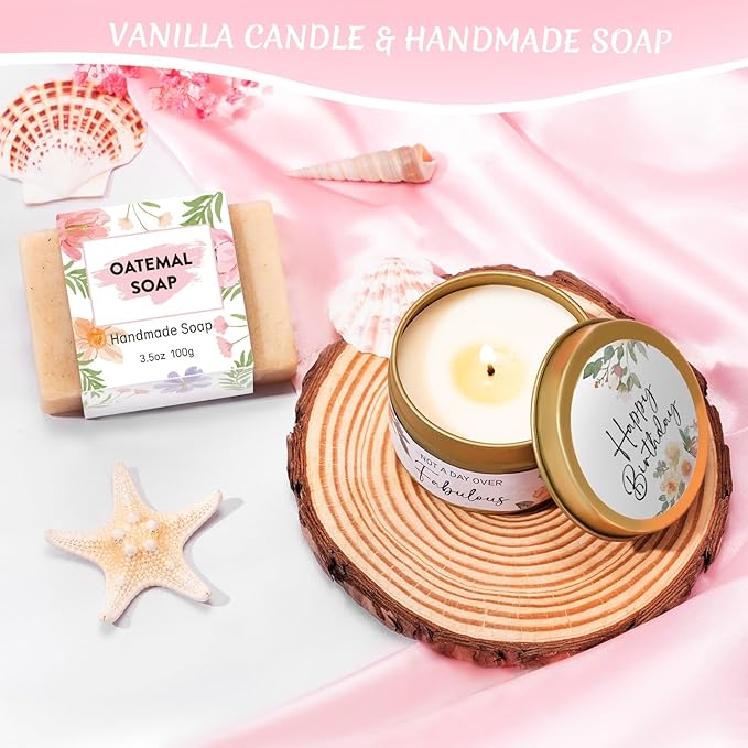 Birthday Gifts for Women, Get Well Soon Gifts Package, Luxury Self Care Box Spa Gifts, Happy Birthday Gifts for Her, Mother's Day, Sister, Best Friend, Wife, Girlfriend, Birthday Gifts Ideas (Ivory)