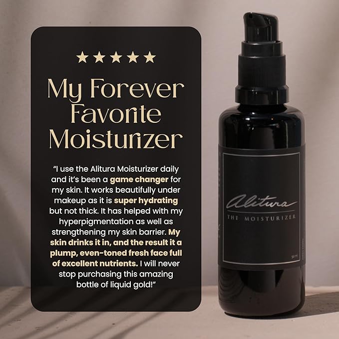 Alitura Naturals Face Moisturizer for Men & Women – 50ml Daily Hydrating Cream with Aloe Vera, Bee Propolis, Sea Buckthorn, & Honey – Anti-Aging, Soothing, Non-GMO, USA Made