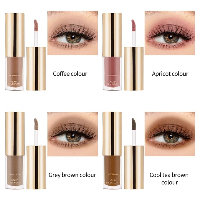 Boobeen Liquid Matte Eyeshadow - Long Lasting Waterproof, Velvet Matte Cream, Neutral Nude Makeup