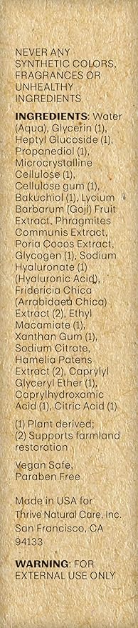 Thrive Natural Care Natural Bakuchiol Serum for Face - Healthier Retinol Alternative includes Hyaluronic Acid - Collagen Boosting Face Serum for Brighter, Firmer Skin - Vegan, Made in USA