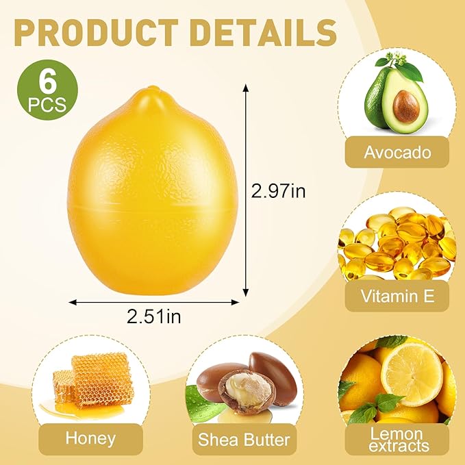 6 Pack Bulk Hand Cream Gifts Set, Moisturizing Hand Lotion for Dry Cracked Hands, Mom Gifts, Thank You Gifts, Bridal Shower Gifts, Birthday Gifts and Small Gifts for Women, 1.06 Oz (Lemon)