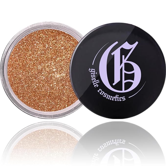Golden Tan Eyeshadow Palette - Talc Free, Natural & Organic Eye Shadow with Glitter, Shimmer, Iridescent & Smokey Shades - Loose Powder Highlighter Makeup for Professional Look