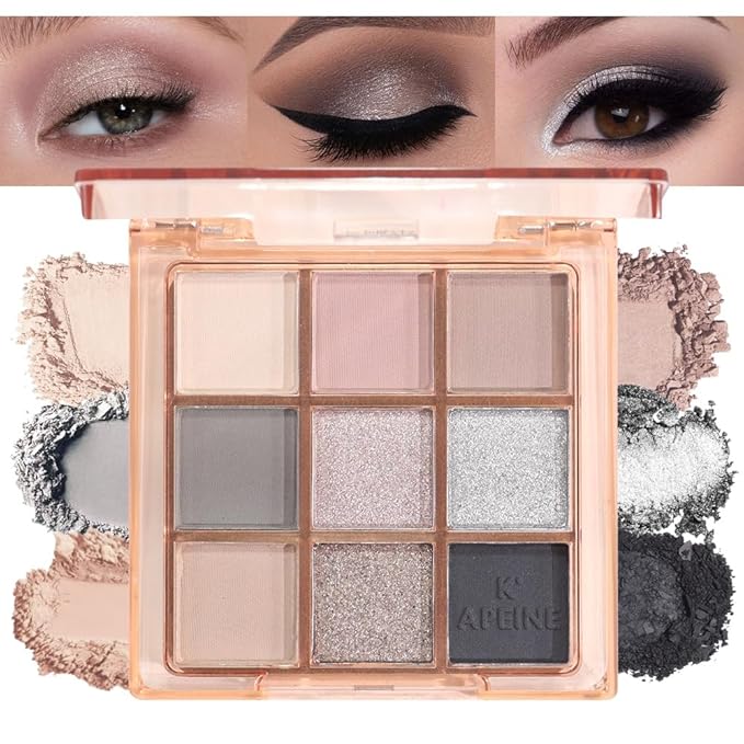 9 Color Eyeshadow Palette Makeup, Neutral Nude Matte Eye shadow & Shimmer Eyeshadow,Long Lasting Waterproof Eye shadow Makeup Palette for Women 03#